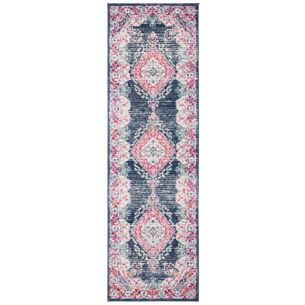 Safavieh Evoke 250 Rug, EVK250 - NAVY / FUCHSIA