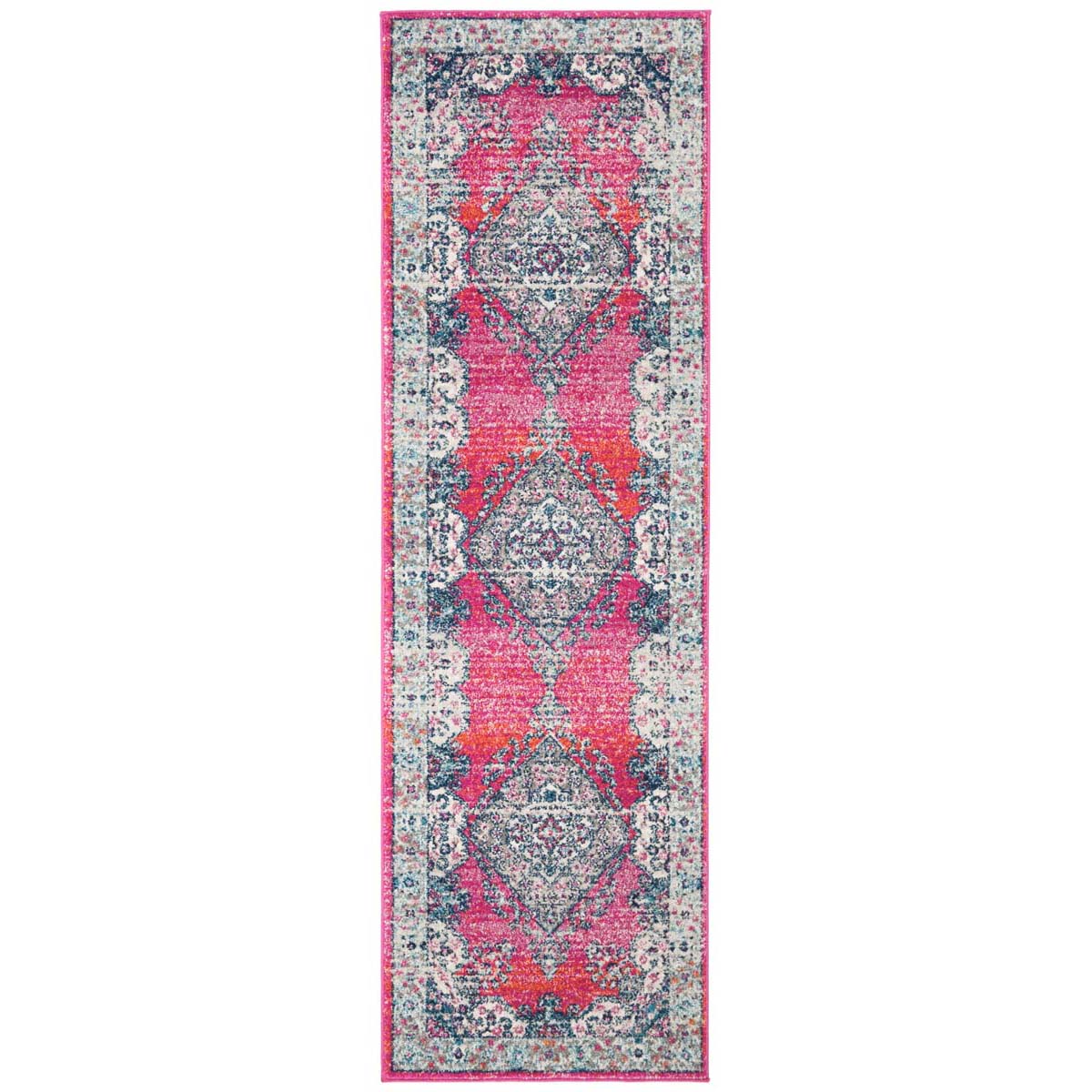 Safavieh Evoke 250 Rug, EVK250 - FUCHSIA / NAVY