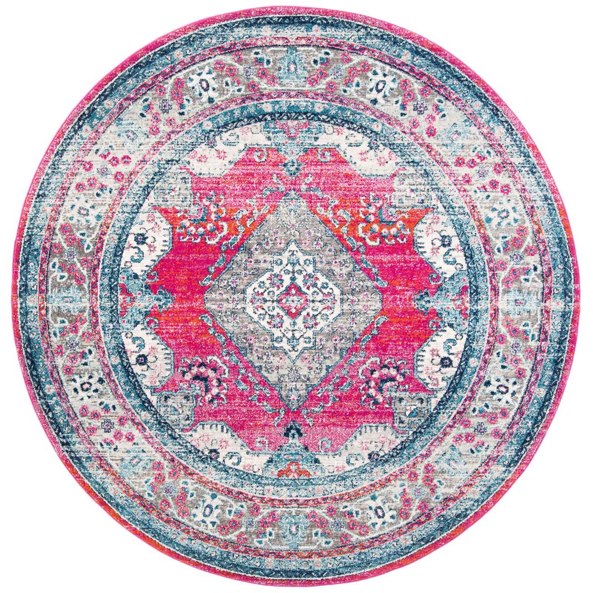 Safavieh Evoke 250 Rug, EVK250 - FUCHSIA / NAVY