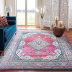 Safavieh Evoke 250 Rug, EVK250 - FUCHSIA / NAVY