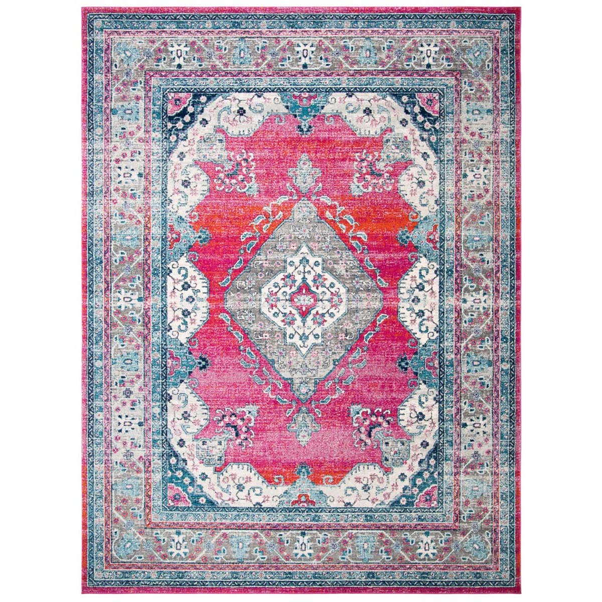 Safavieh Evoke 250 Rug, EVK250 - FUCHSIA / NAVY