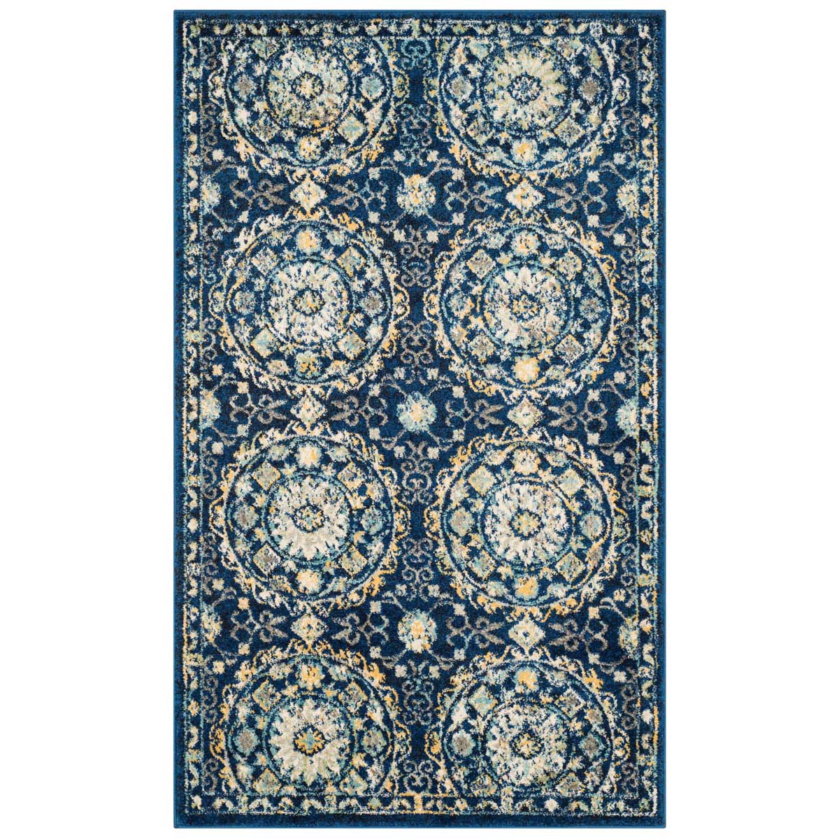 Safavieh Evoke 252 Rug, EVK252 - NAVY / IVORY