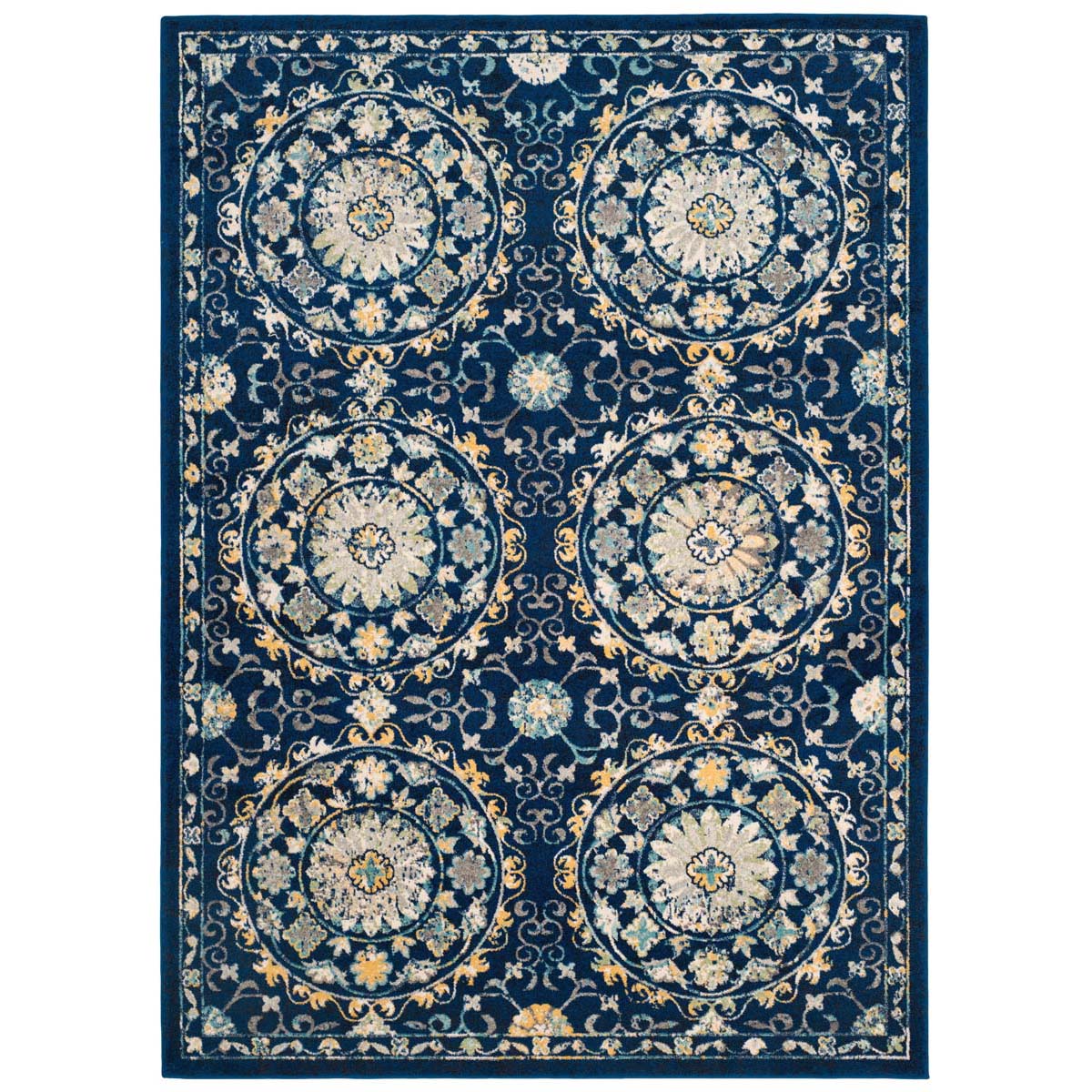 Safavieh Evoke 252 Rug, EVK252 - NAVY / IVORY