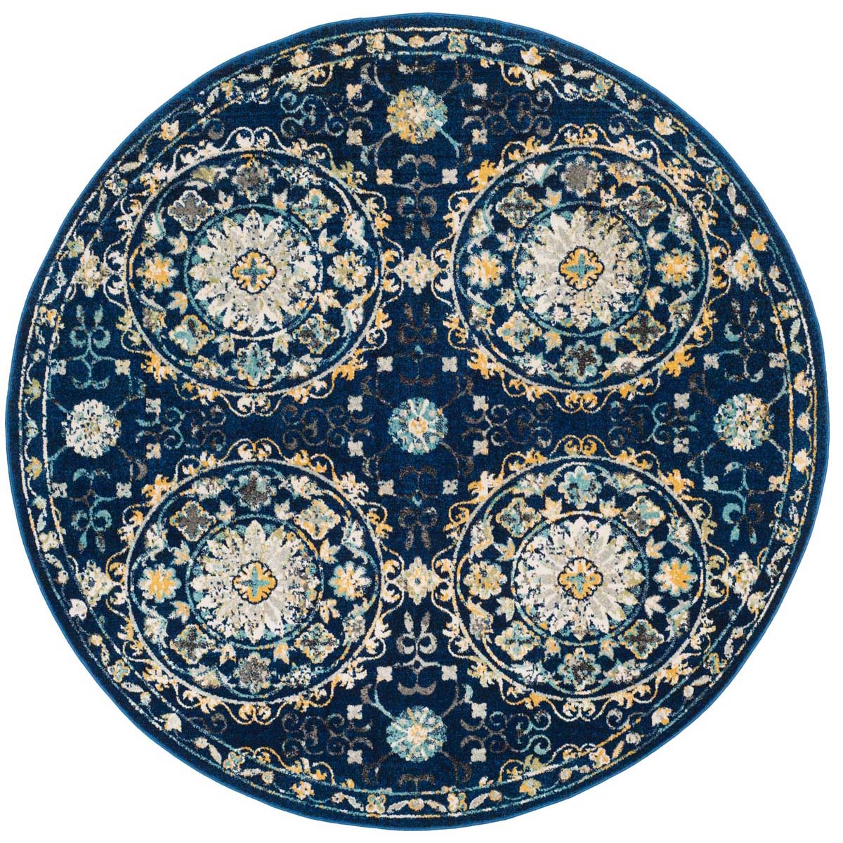 Safavieh Evoke 252 Rug, EVK252 - NAVY / IVORY