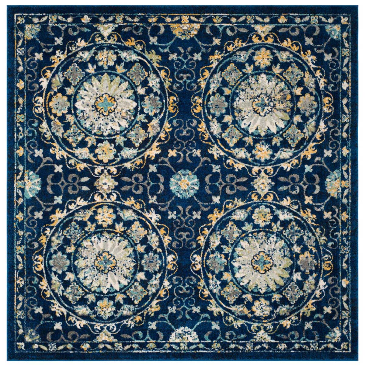 Safavieh Evoke 252 Rug, EVK252 - NAVY / IVORY