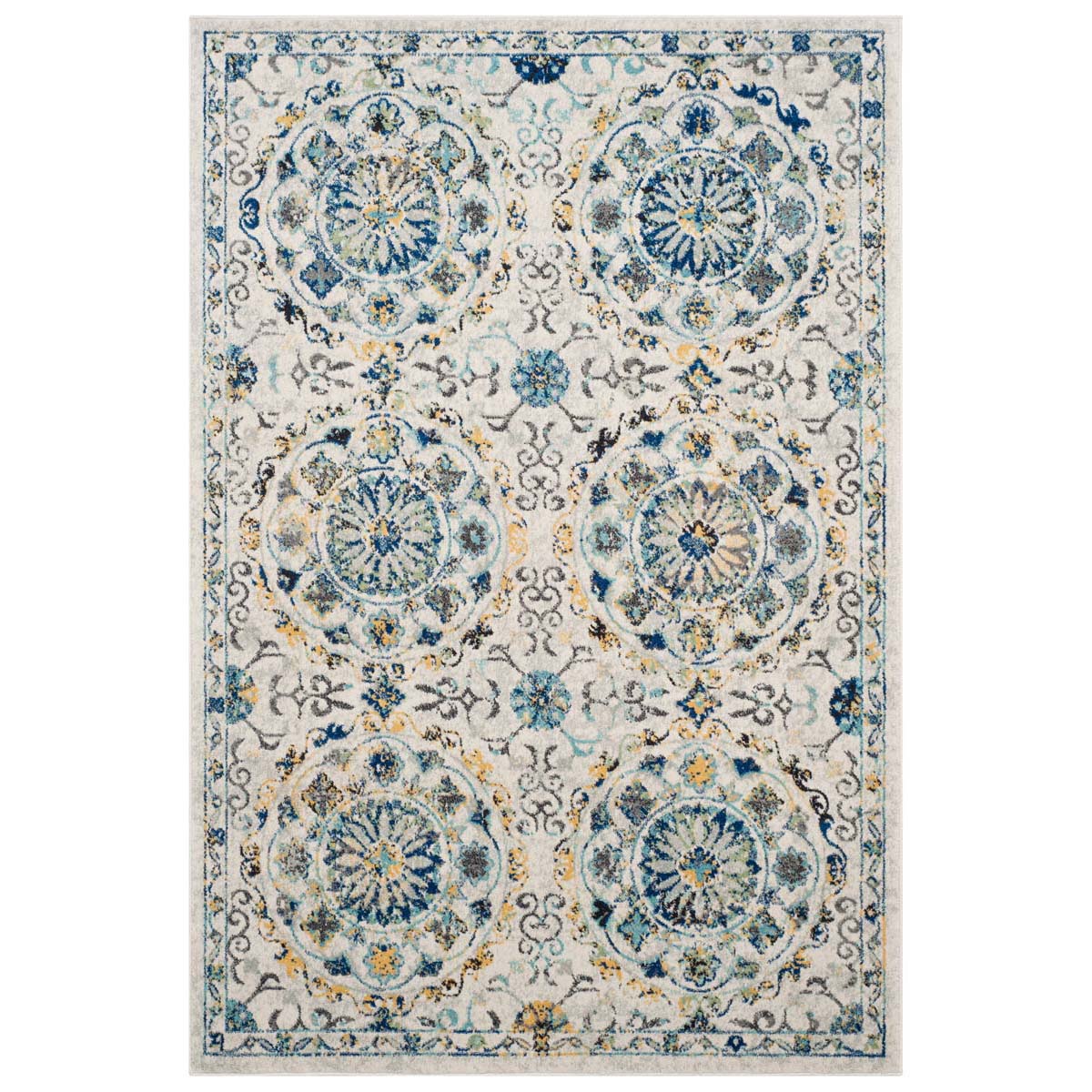 Safavieh Evoke 252 Rug, EVK252 - IVORY / BLUE