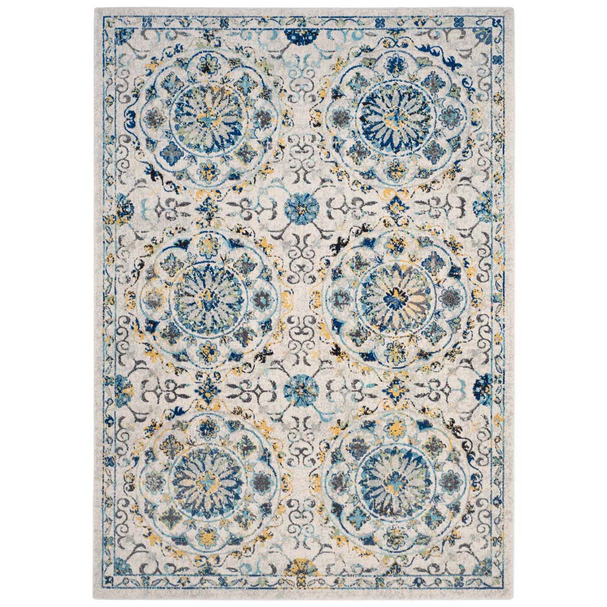 Safavieh Evoke 252 Rug, EVK252 - IVORY / BLUE