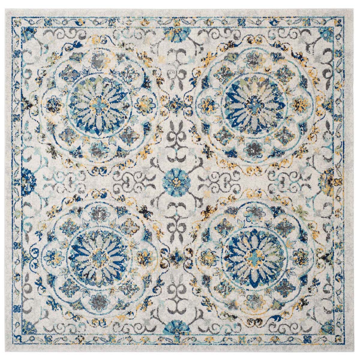 Safavieh Evoke 252 Rug, EVK252 - IVORY / BLUE