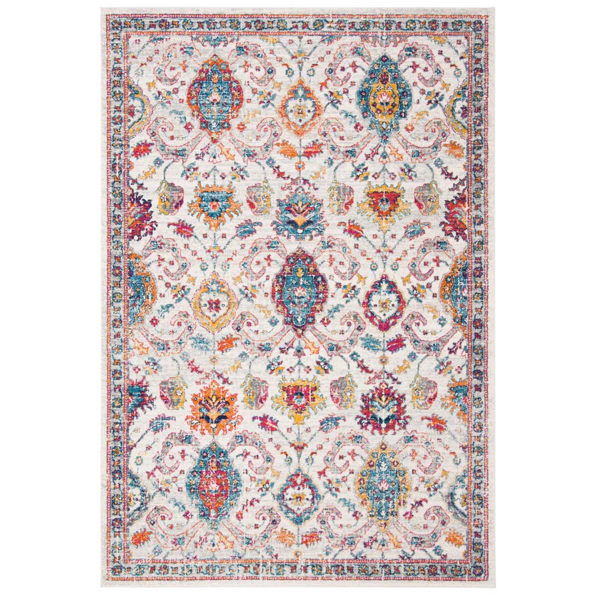 Safavieh Evoke 255 Rug, EVK255 - CREAM / ORANGE