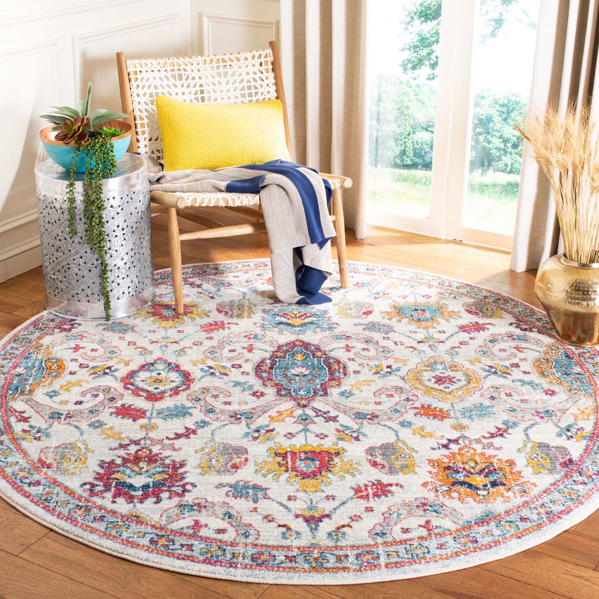 Safavieh Evoke 255 Rug, EVK255 - CREAM / ORANGE