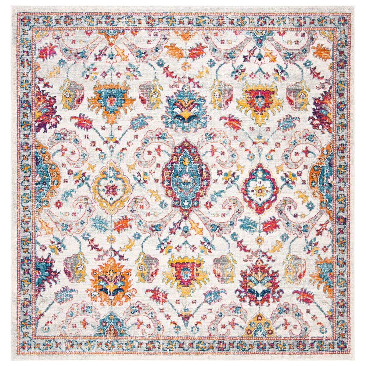 Safavieh Evoke 255 Rug, EVK255 - CREAM / ORANGE