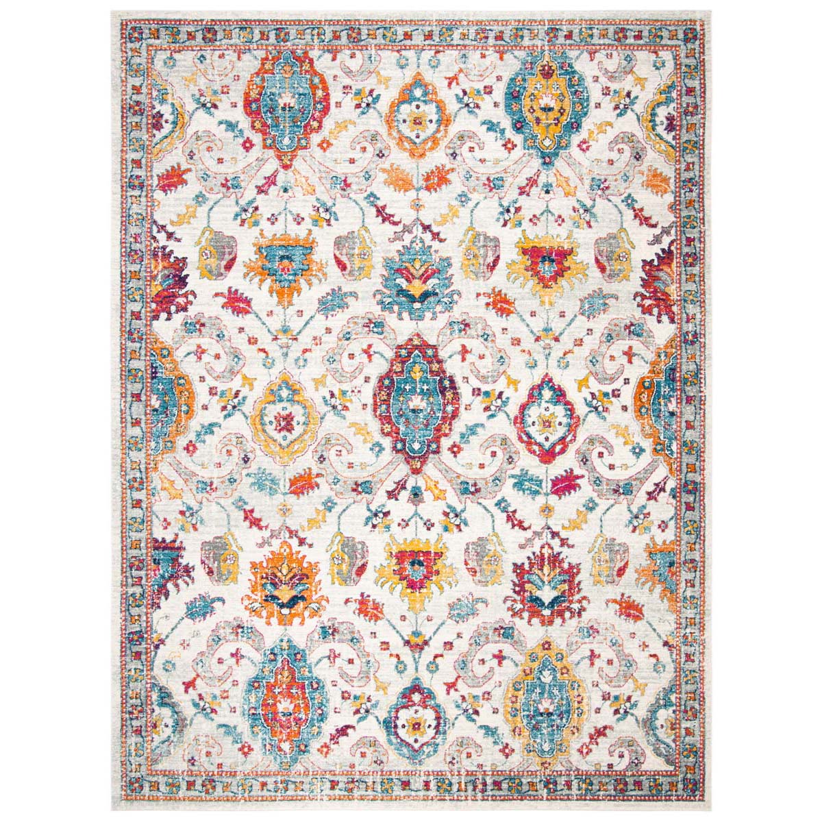 Safavieh Evoke 255 Rug, EVK255 - CREAM / ORANGE