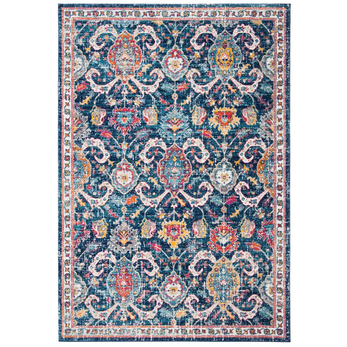 Safavieh Evoke 255 Rug, EVK255 - NAVY / FUCHSIA