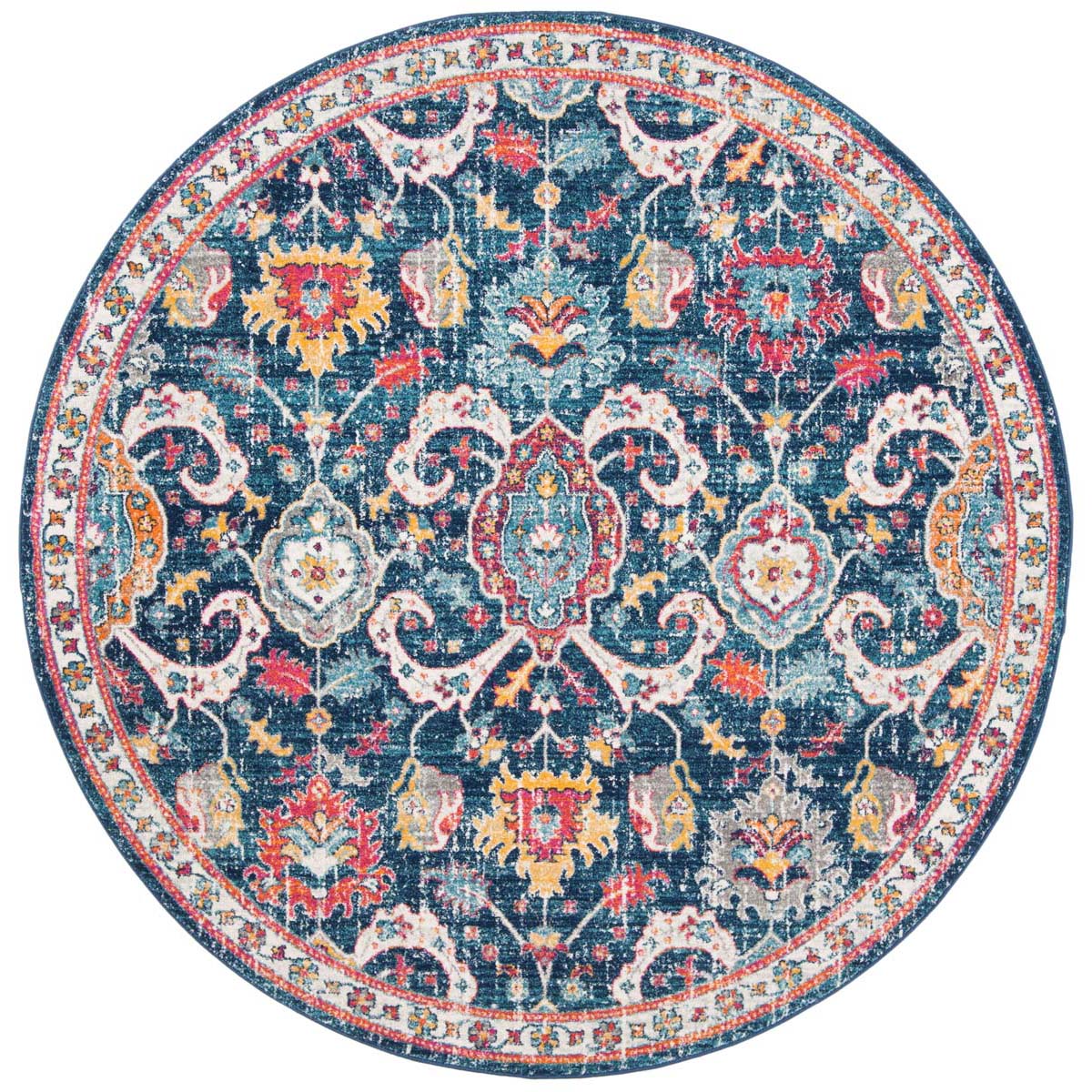 Safavieh Evoke 255 Rug, EVK255 - NAVY / FUCHSIA