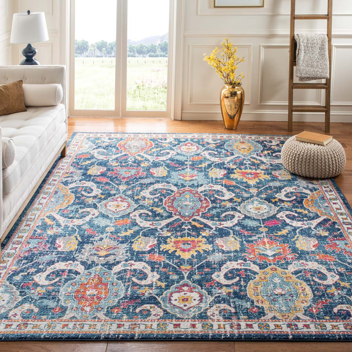 Safavieh Evoke 255 Rug, EVK255 - NAVY / FUCHSIA