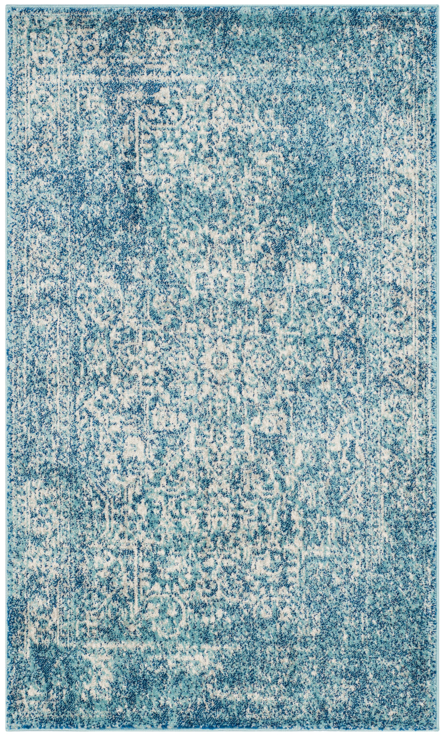 Safavieh Evoke 256 Rug, Blue, EVK256 - Blue / Ivory