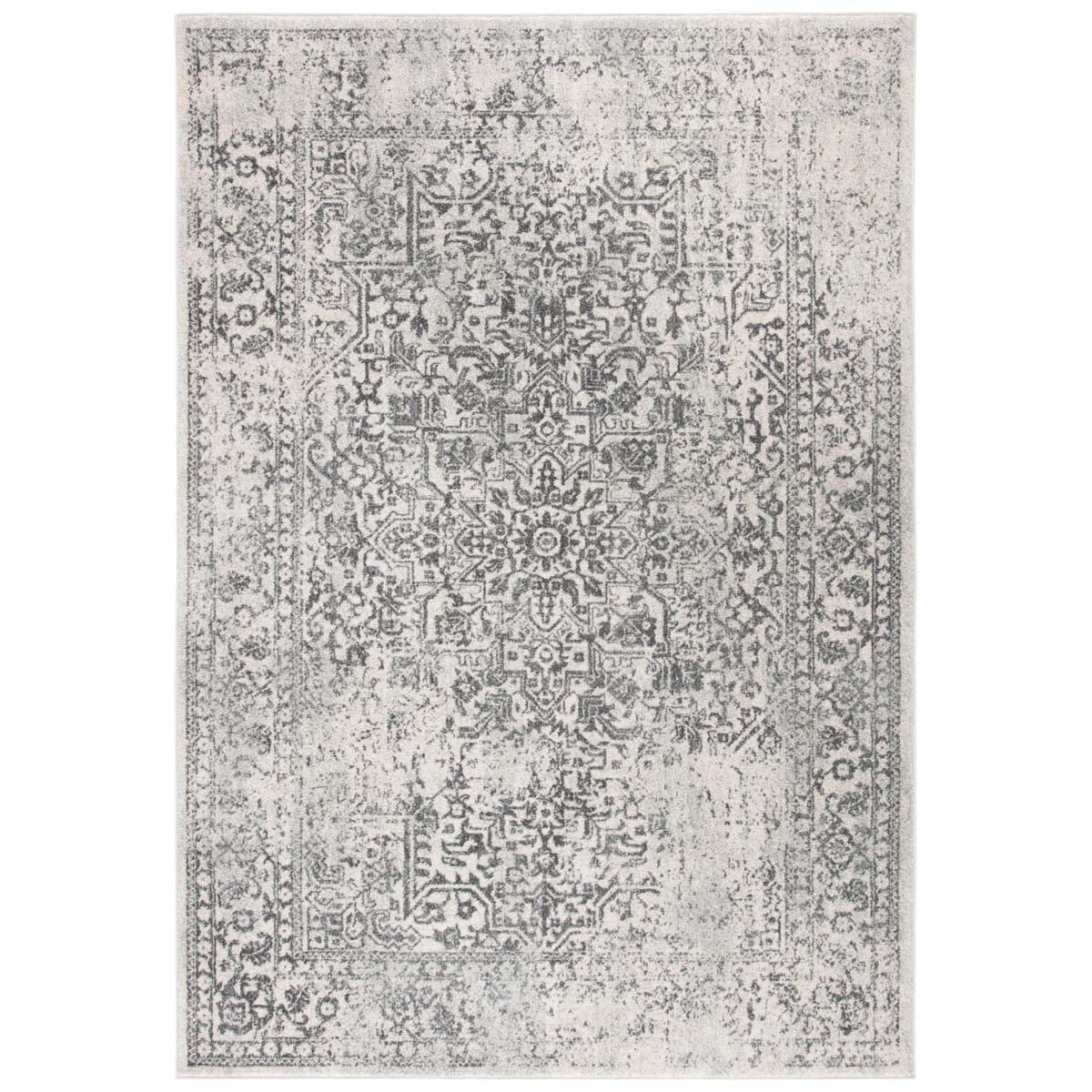 Safavieh Evoke 256 Rug, White, EVK256 - Ivory / Grey