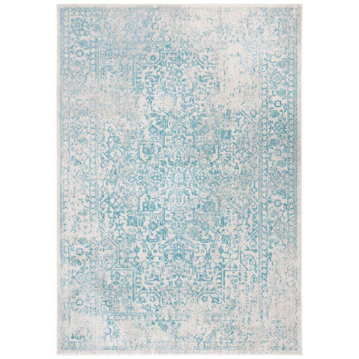 Safavieh Evoke 256 Rug, Blue, EVK256 - Ivory / Aqua