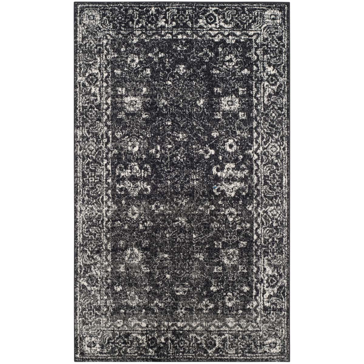 Safavieh Evoke 270 Rug, White, EVK270 - Charcoal / Ivory