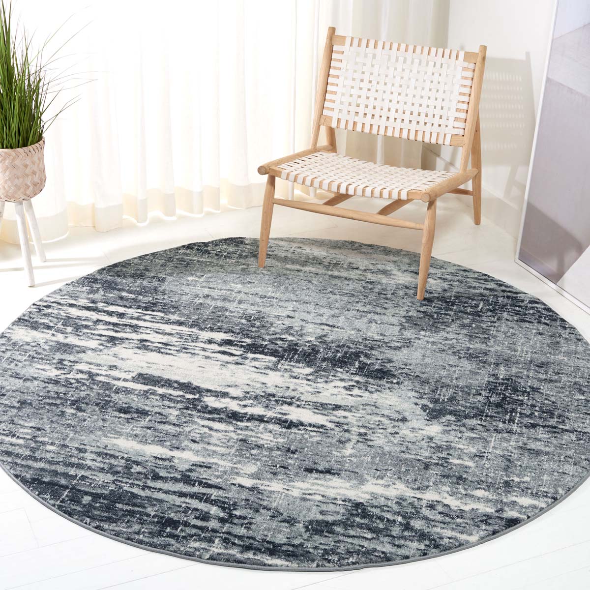 Safavieh Evoke 272 Rug, White, EVK272 - Ivory / Dark Grey