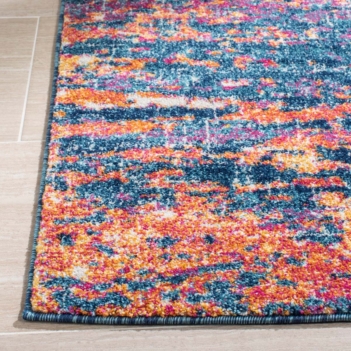 Safavieh Evoke 272 Rug, Blue, EVK272 - Navy / Orange