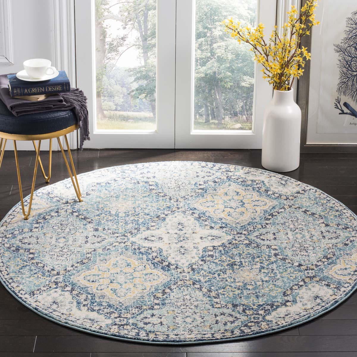 Safavieh Evoke 274 Rug, EVK274 - LIGHT BLUE / IVORY