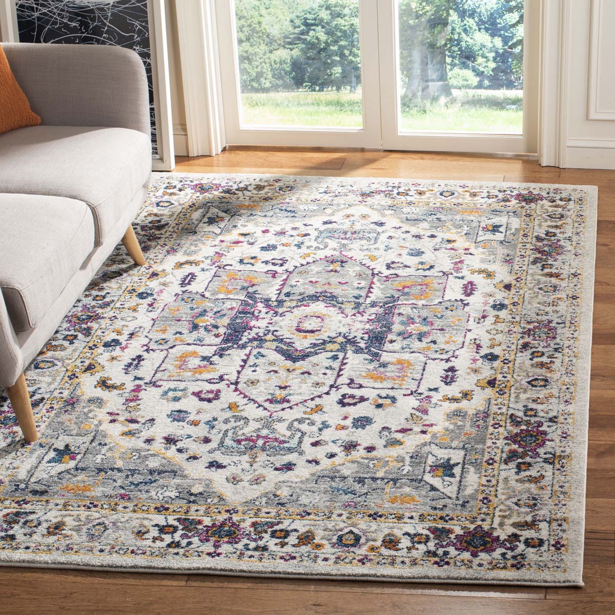 Safavieh Evoke 275 Rug, Grey, EVK275 - Ivory / Grey