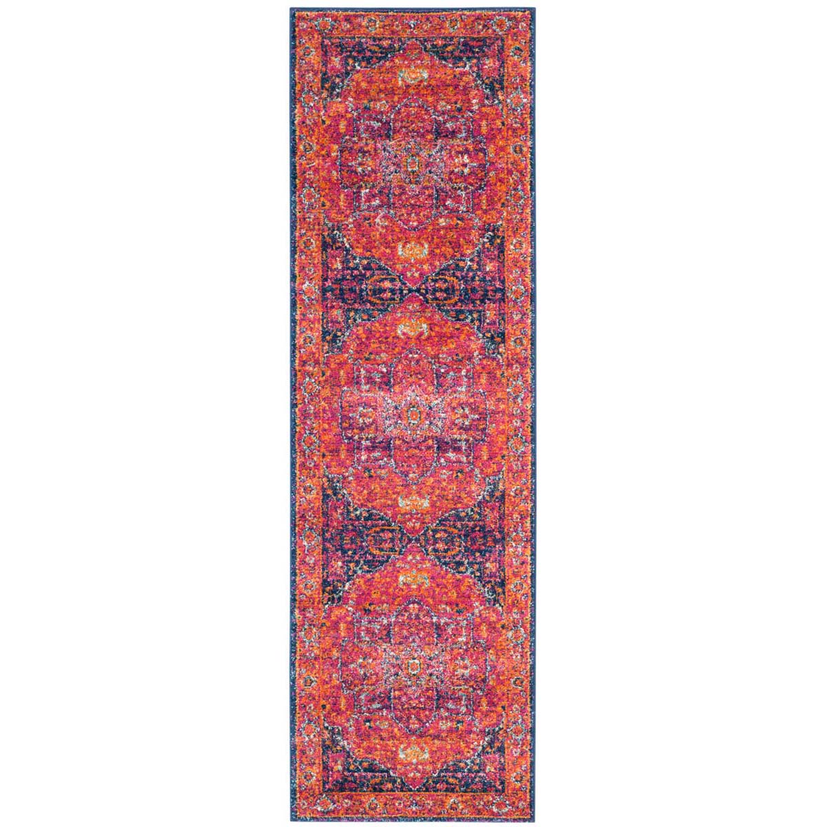 Safavieh Evoke 275 Rug, Fuchsia, EVK275 - Fuchsia / Orange