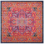 Safavieh Evoke 275 Rug, Fuchsia, EVK275 - Fuchsia / Orange