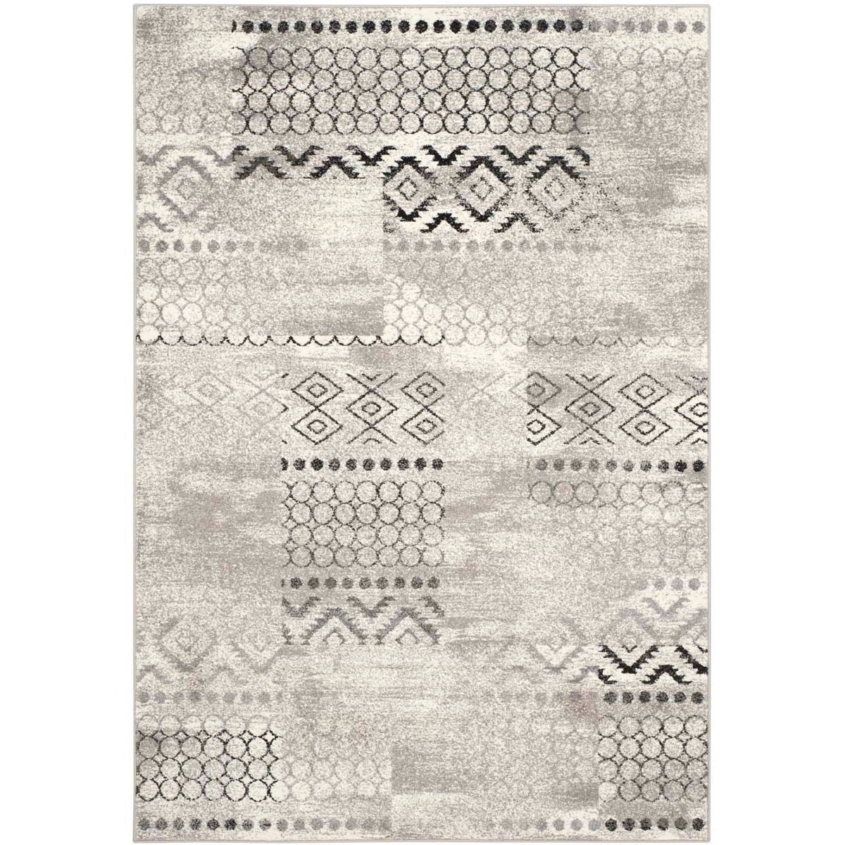 Safavieh Evoke 407 Rug, EVK407 - CREAM / DARK GREY