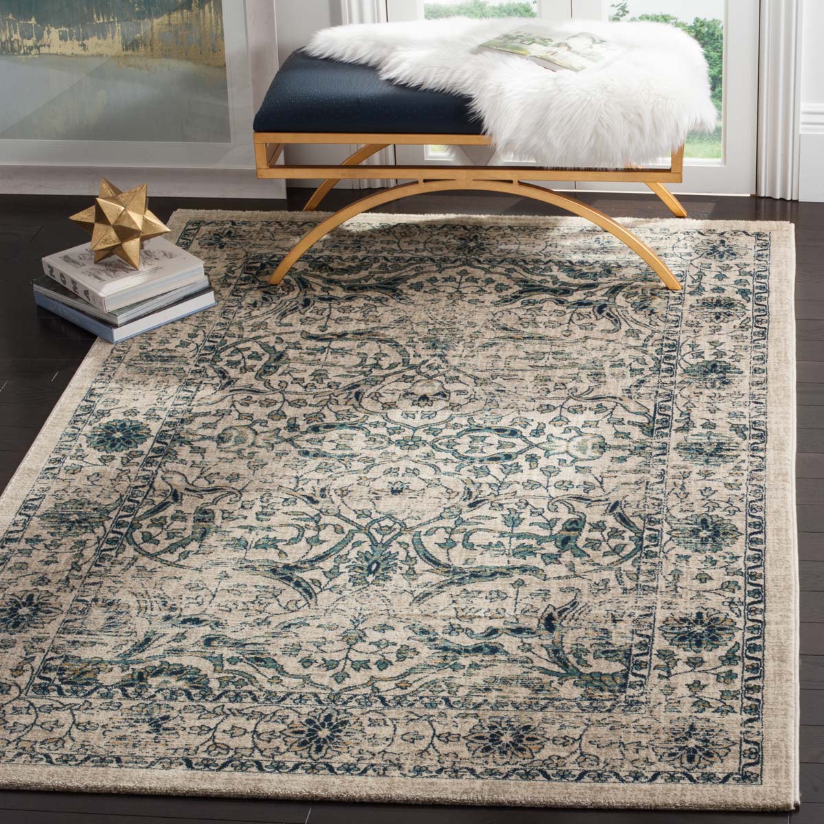 Safavieh Evoke 512 Rug, EVK512 - Beige / Blue