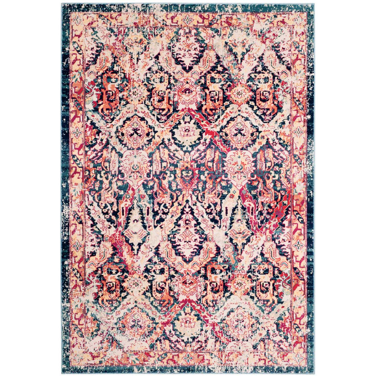 Safavieh Evoke 523 Rug, EVK523 - BLUE / FUCHSIA