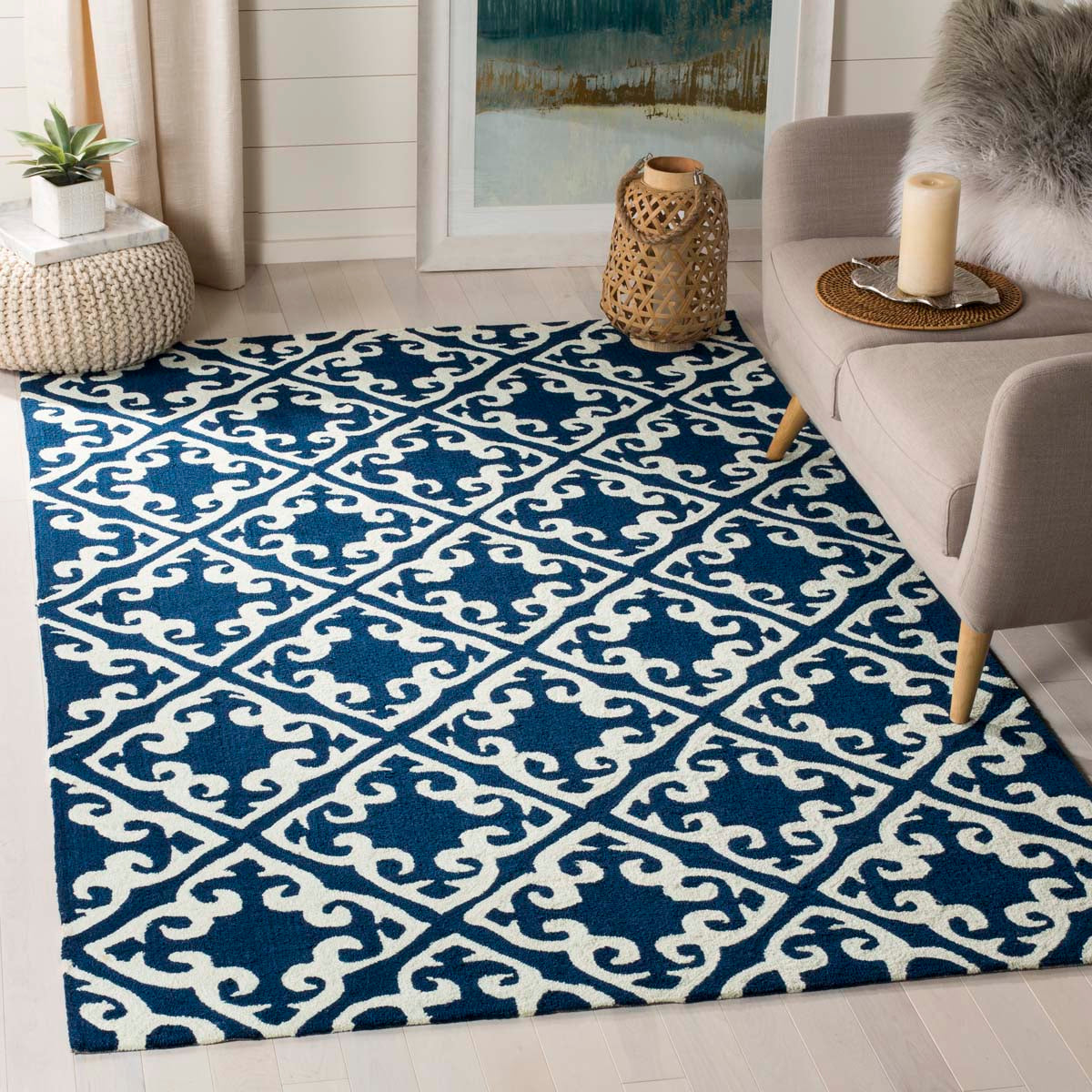 Safavieh Easy Care 416 Rug, EZC416 - Navy / Ivory