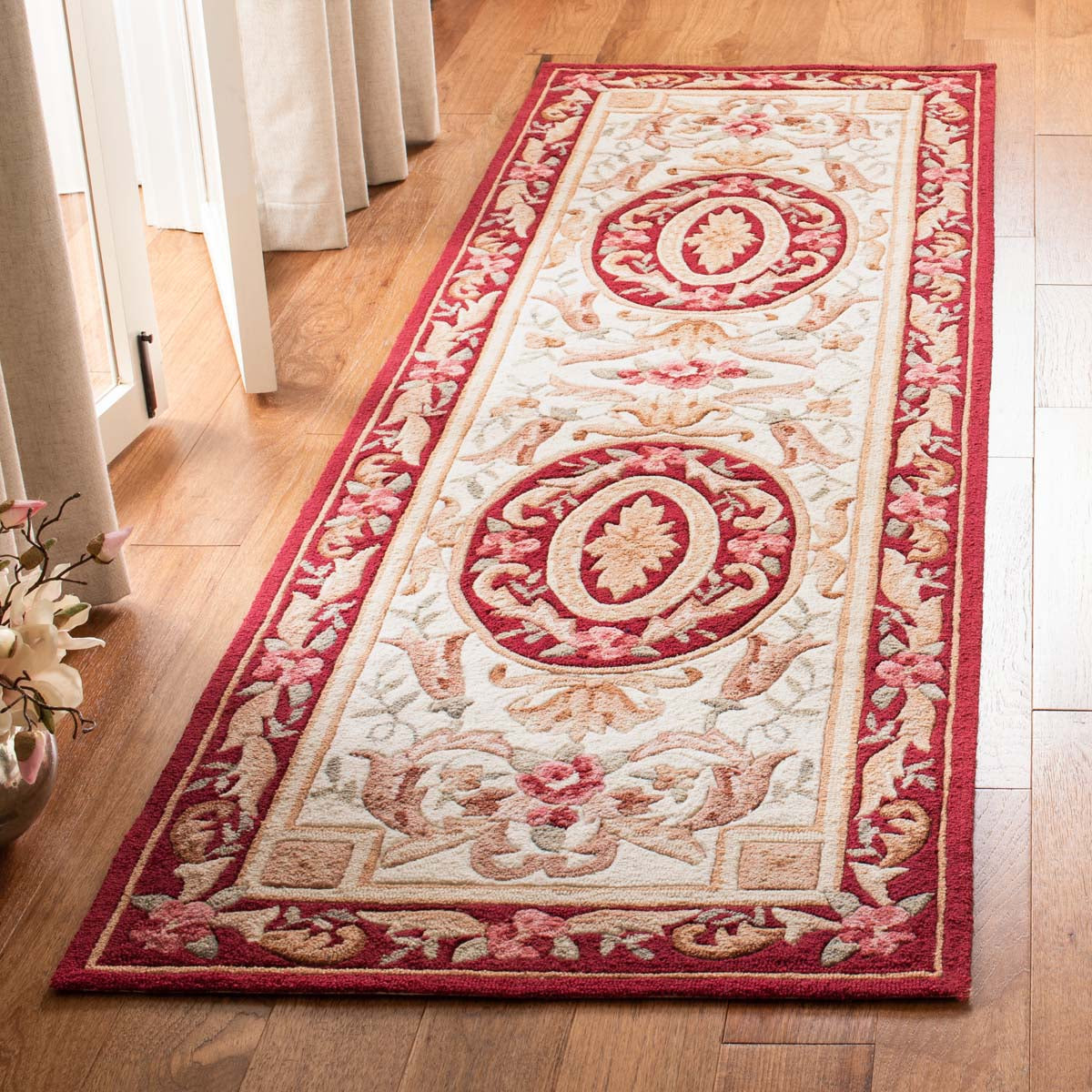 Safavieh Easy Care 472 Rug, EZC472 - Ivory / Burgundy