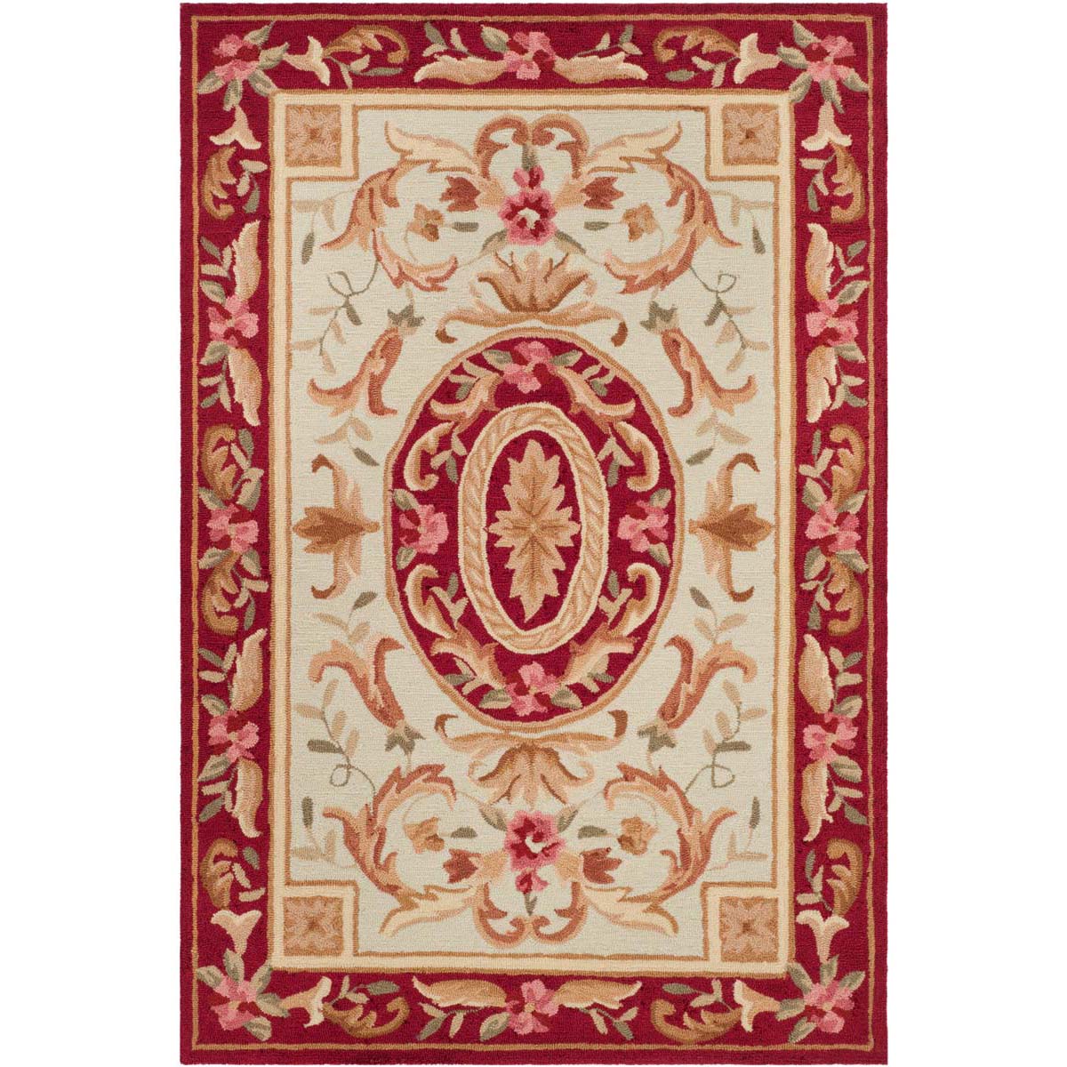 Safavieh Easy Care 472 Rug, EZC472 - Ivory / Burgundy