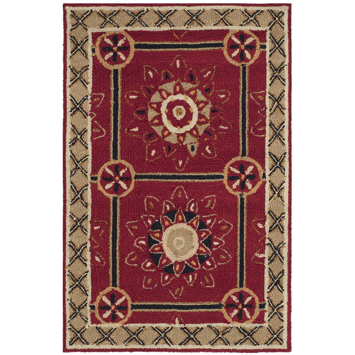 Safavieh Easy Care 711 Rug, EZC711 - Red / Natural