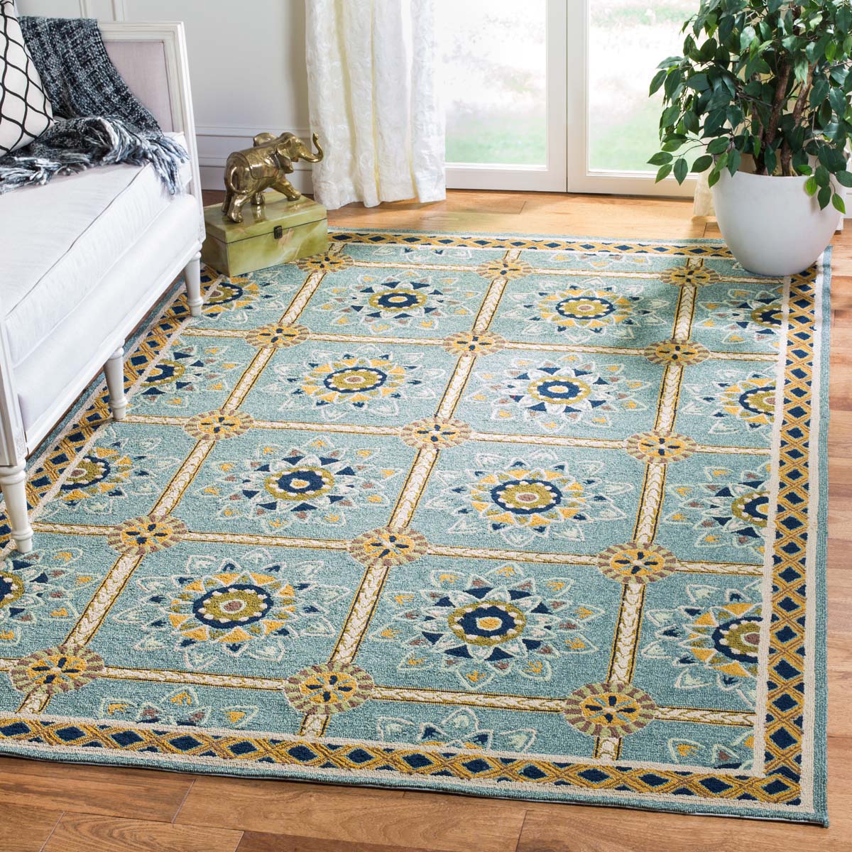 Safavieh Easy Care 711 Rug, EZC711 - Light Blue / Dark Blue