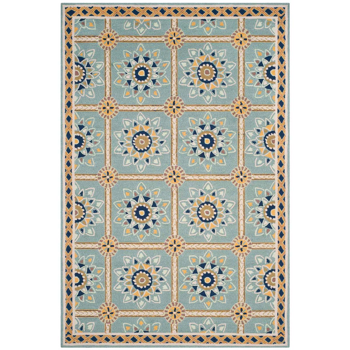 Safavieh Easy Care 711 Rug, EZC711 - Light Blue / Dark Blue