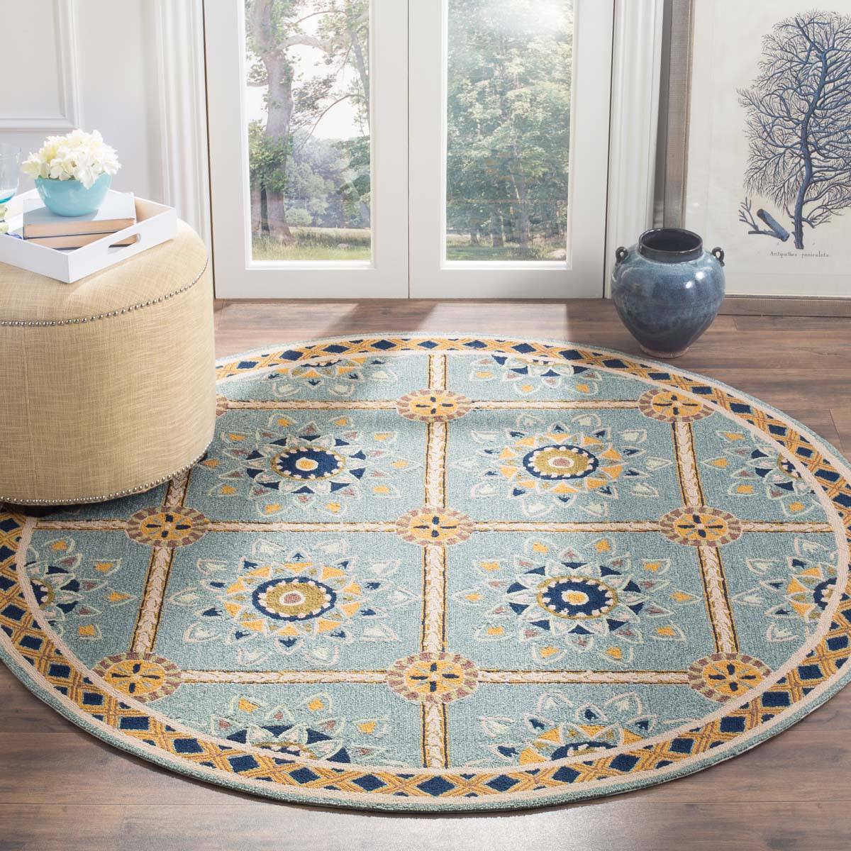 Safavieh Easy Care 711 Rug, EZC711 - Light Blue / Dark Blue