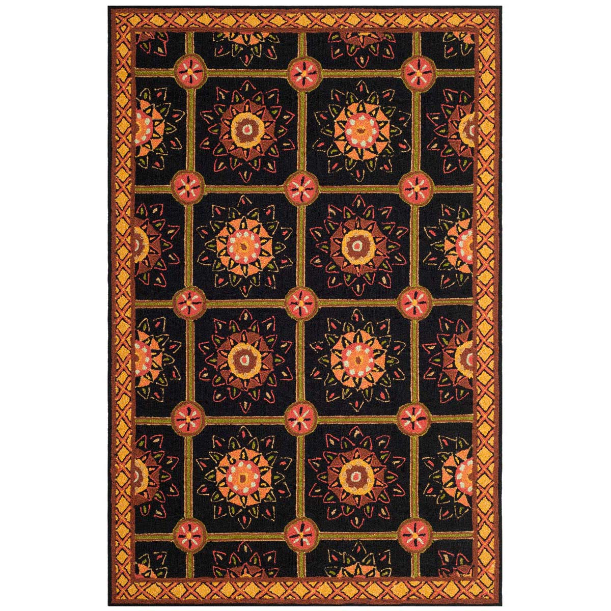 Safavieh Easy Care 711 Rug, EZC711 - Black / Yellow