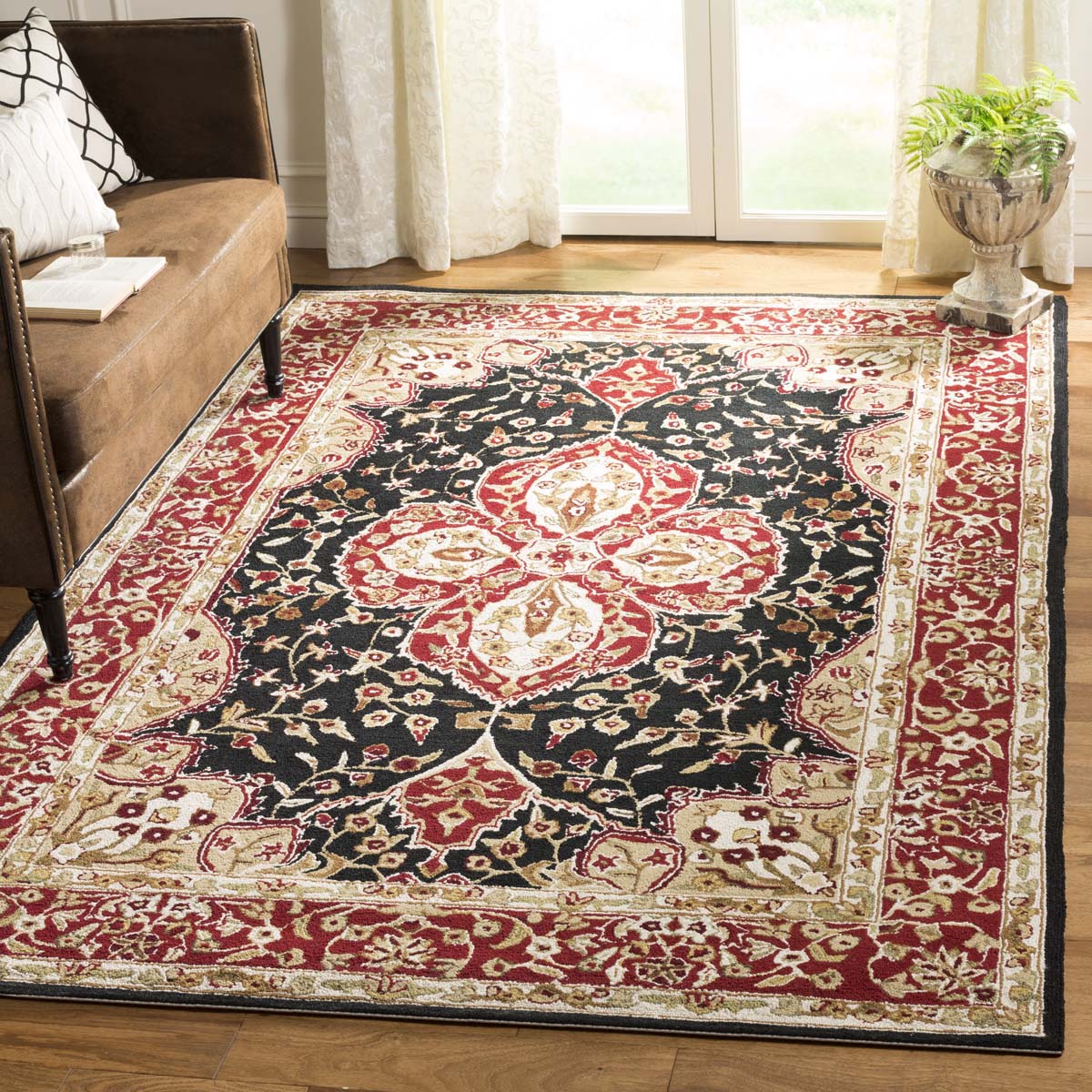 Safavieh Easy Care 718 Rug, EZC718 - Black / Red