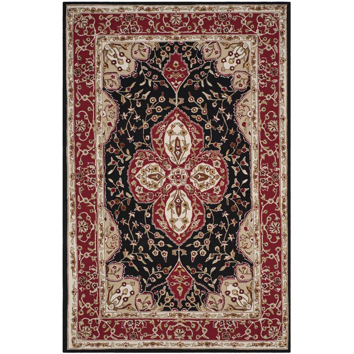 Safavieh Easy Care 718 Rug, EZC718 - Black / Red