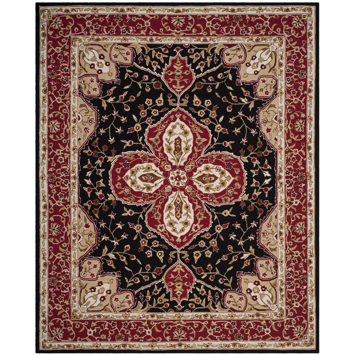 Safavieh Easy Care 718 Rug, EZC718 - Black / Red