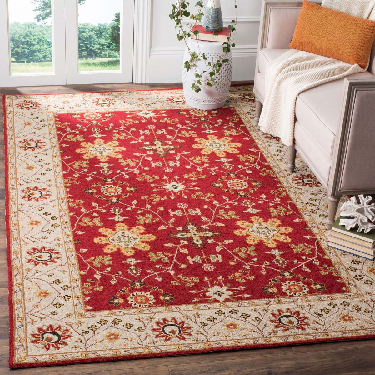 Safavieh Easy Care 751 Rug, EZC751 - Red / Ivory