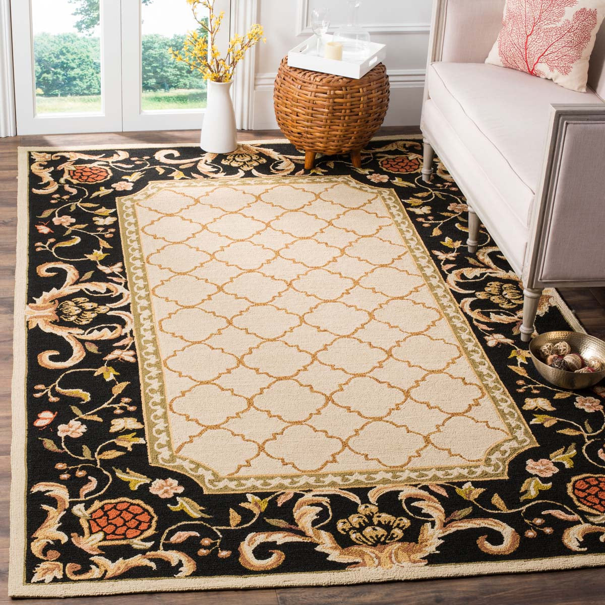 Safavieh Easy Care 753 Rug, EZC753 - Ivory / Black