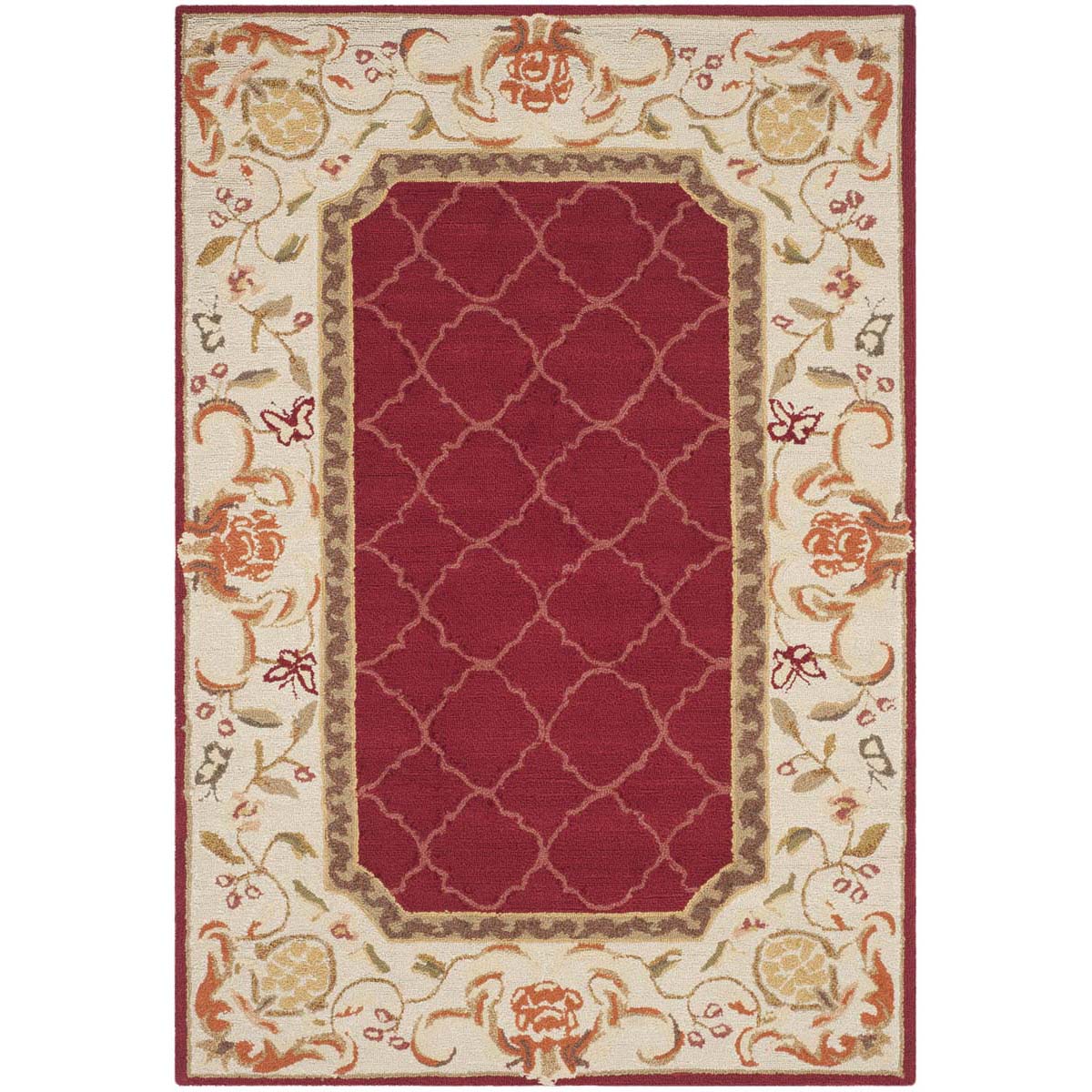 Safavieh Easy Care 753 Rug, EZC753 - Burgundy / Ivory