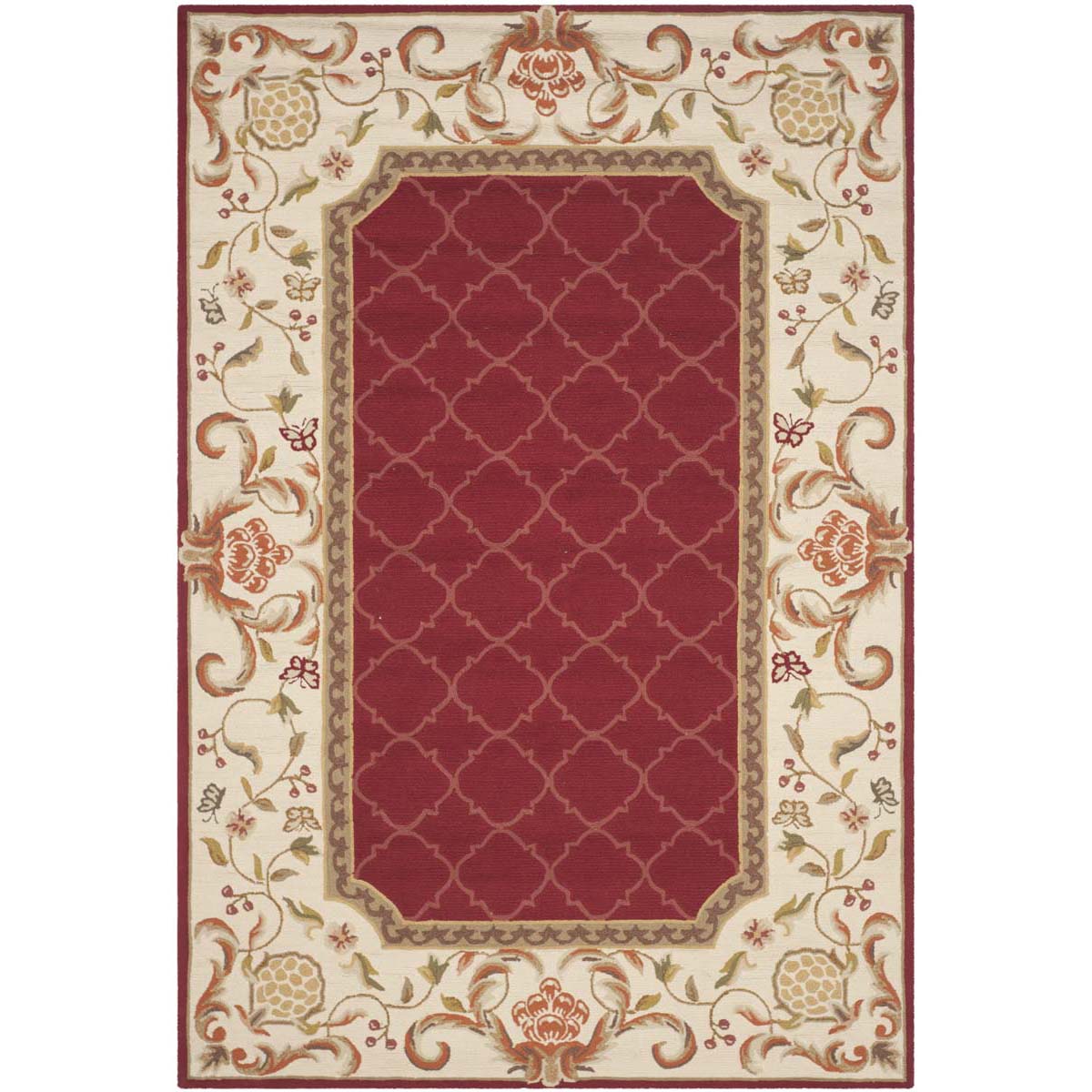 Safavieh Easy Care 753 Rug, EZC753 - Burgundy / Ivory