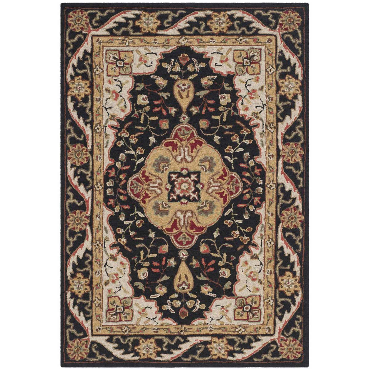 Safavieh Easy Care 757 Rug, EZC757 - Black / Creme