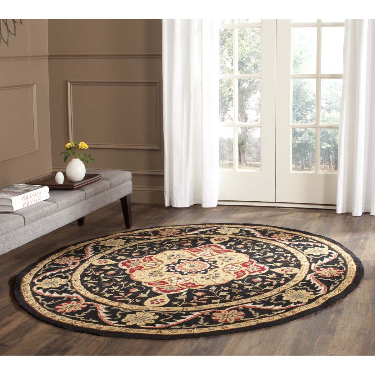 Safavieh Easy Care 757 Rug, EZC757 - Black / Creme