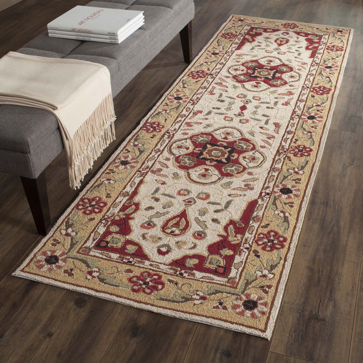 Safavieh Easy Care 757 Rug, EZC757 - Creme / Red